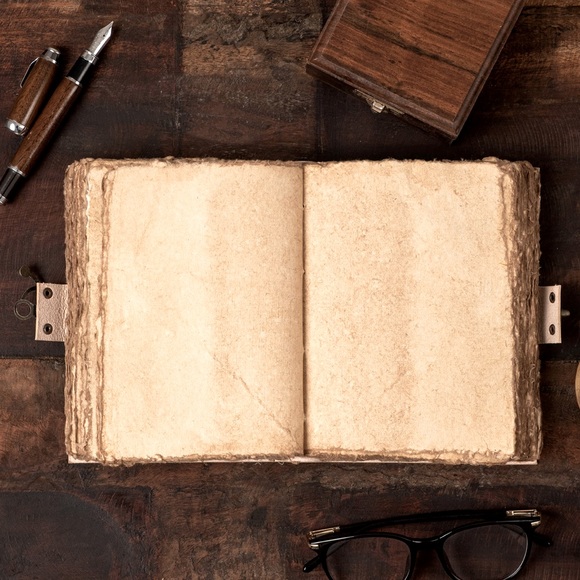 🕯✨Handwoven 100% Genuine Leather & Cotton Celestial Journal ✨🕯Spellbook … - Picture 7 of 17